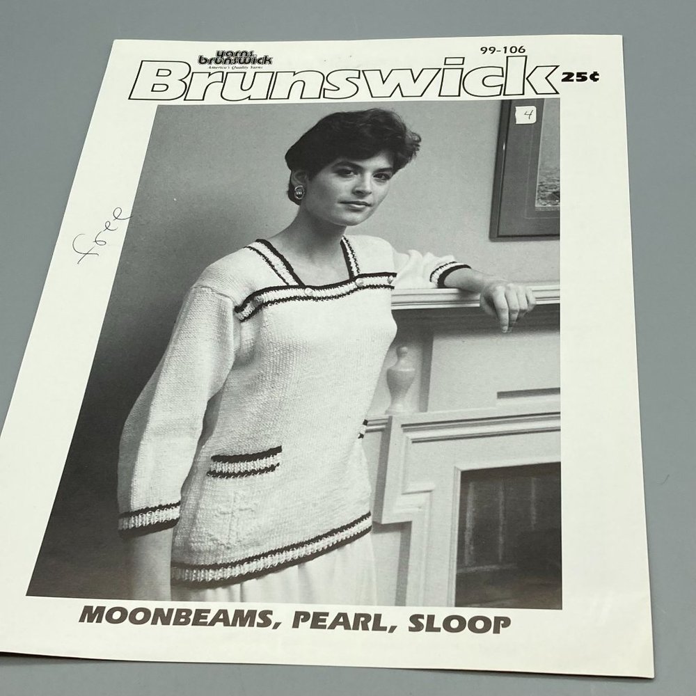 Vintage Patterns Brunswick Yarns Moonbeams Pearl Sloop Knits Volume 99-106